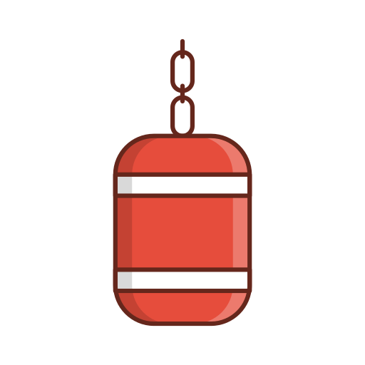 saco de boxeo Generic Outline Color icono