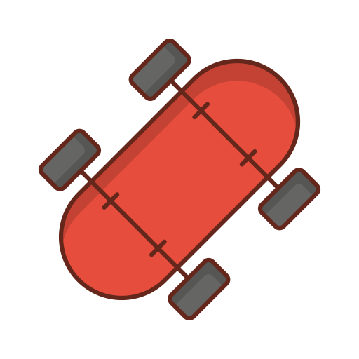 스케이트 보드 Generic Outline Color icon
