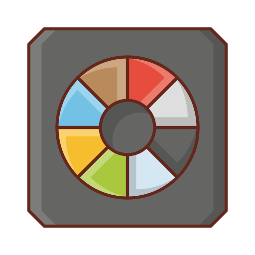kleuren cirkel Generic Outline Color icoon