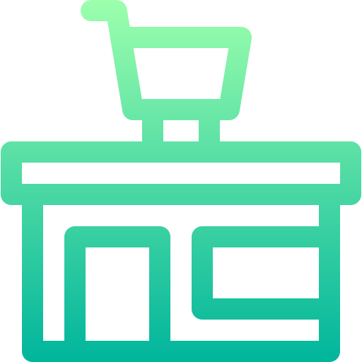 Minimarket Basic Gradient Lineal color icon