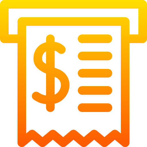 Invoice Basic Gradient Lineal color icon