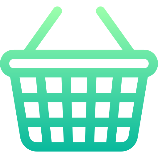 Shopping basket Basic Gradient Lineal color icon