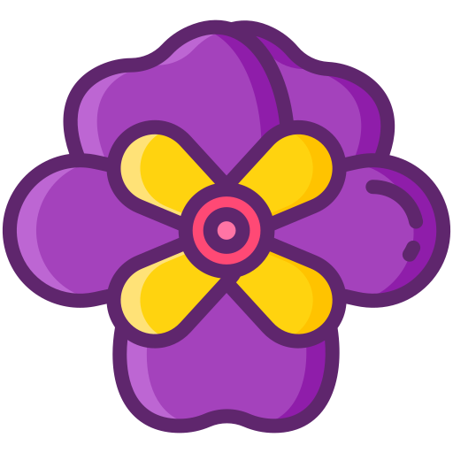 Pansy Generic Outline Color icon