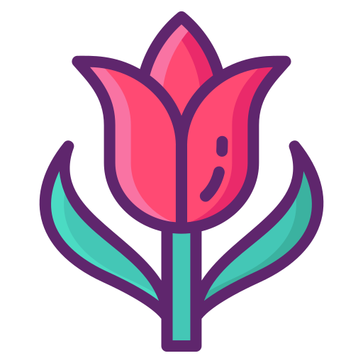 Tulip Generic Outline Color icon