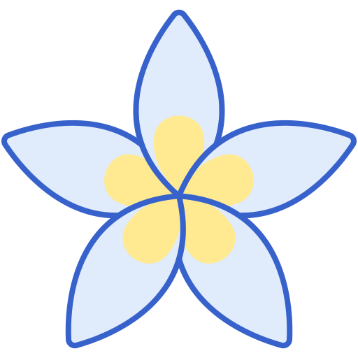 Plumeria Generic Outline Color icono