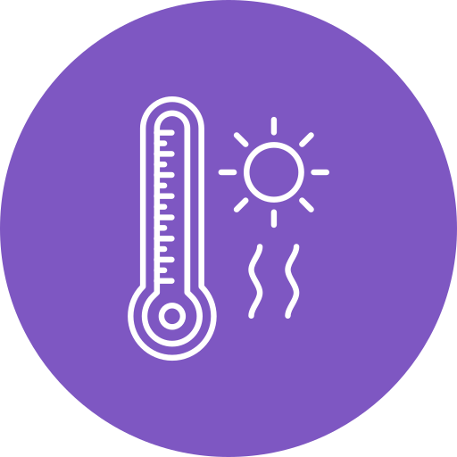 hete temperatuur Generic Flat icoon