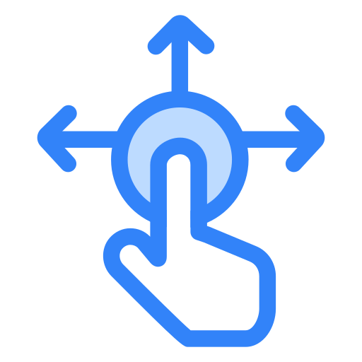 cursor de mano Generic Blue icono