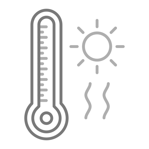 hete temperatuur Generic Grey icoon