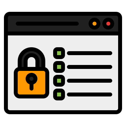 Web security Generic Outline Color icon