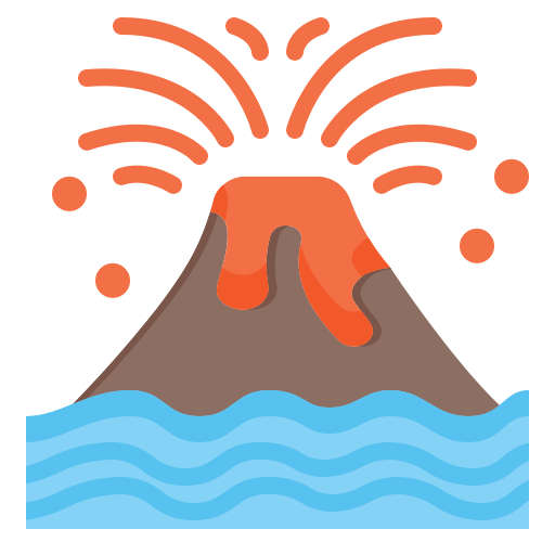 erupción volcánica Generic Flat icono