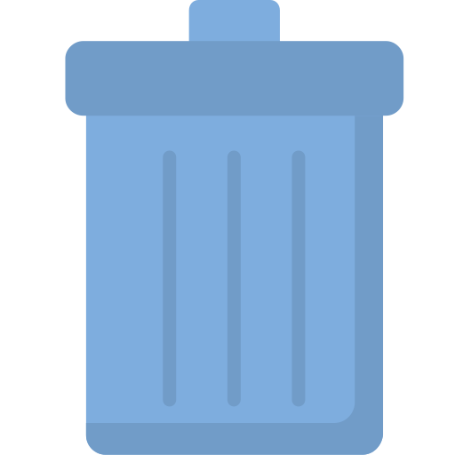 Trash Bin Generic Blue icon