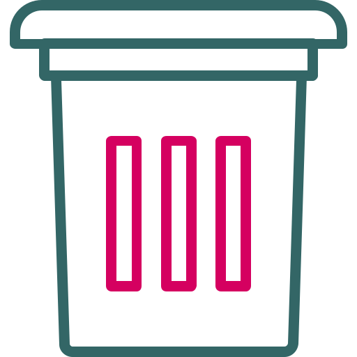 bote de basura Generic Outline Color icono