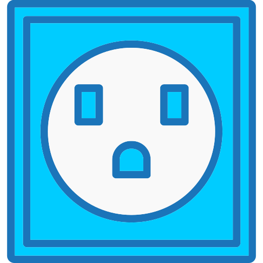 Wall socket Generic Blue icon