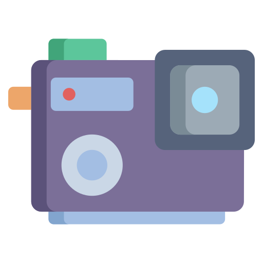 telecamera d'azione Generic color fill icona