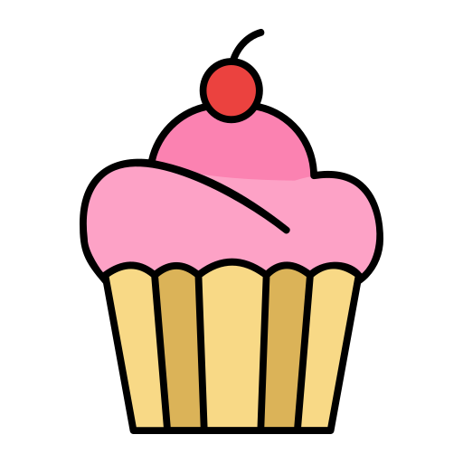 Cupcake Generic Thin Outline Color icon