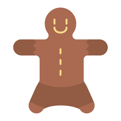 Gingerbread Man Generic Flat icon