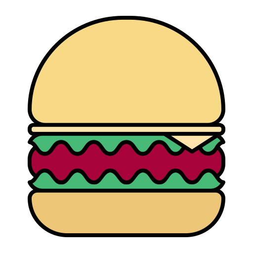 burger Generic Thin Outline Color Icône