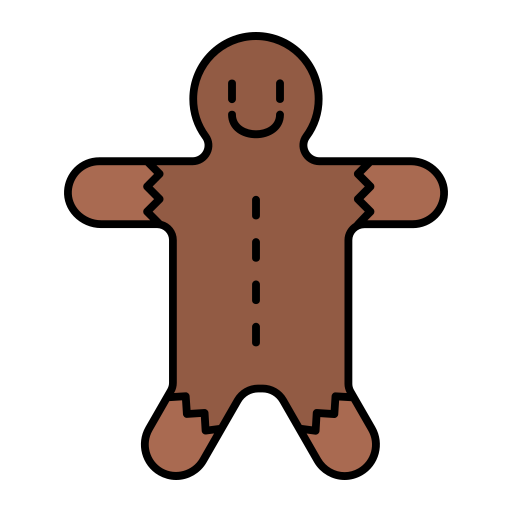 hombre de pan de jengibre Generic Thin Outline Color icono