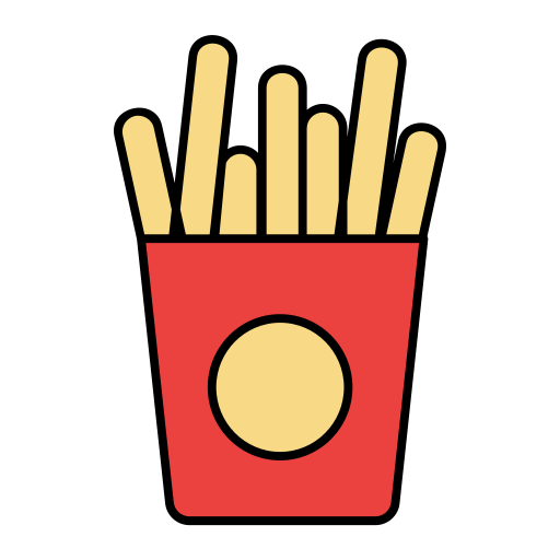 frites Generic Thin Outline Color Icône