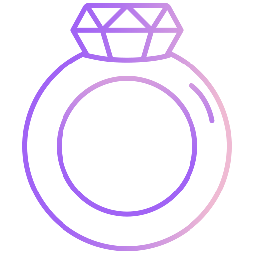 anillo de diamantes Generic gradient outline icono