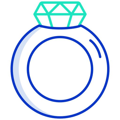 diamanten ring Generic color outline icoon