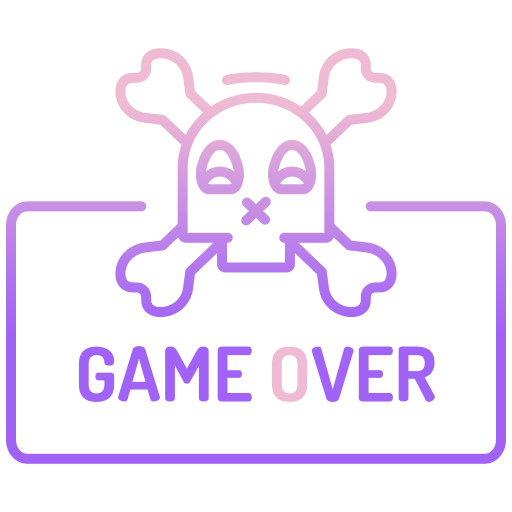 game over Generic gradient outline Ícone