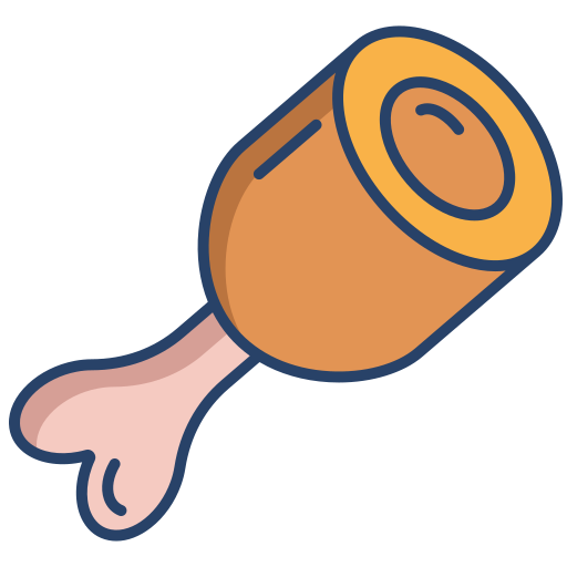 Chicken leg Generic color outline icon