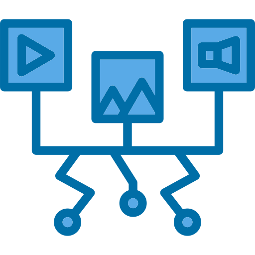 strategia dei contenuti Generic Blue icona