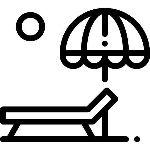 leżak Detailed Rounded Lineal ikona