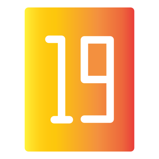 Nineteen Generic Flat Gradient icon