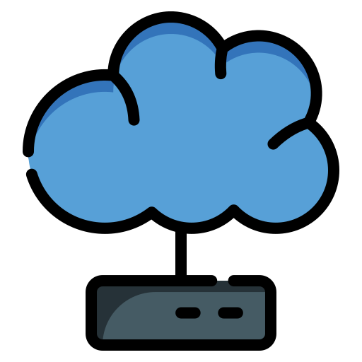 dati cloud Generic Outline Color icona