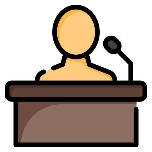 Public Speaking Generic Outline Color icon