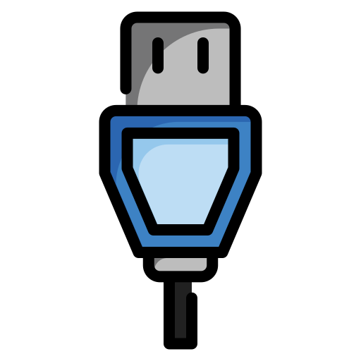 usb 케이블 Generic Outline Color icon