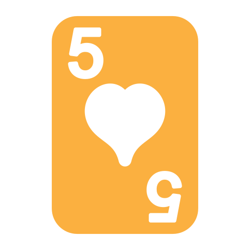 cinque di cuori Generic Flat icona