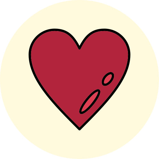 Heart Generic Outline Color icon