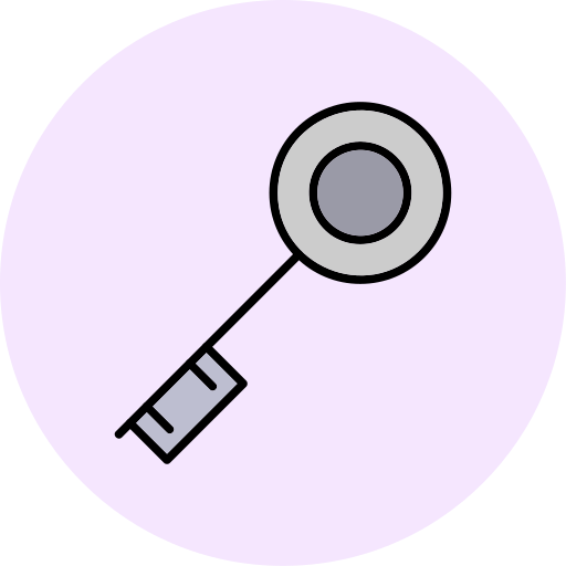 Key Generic Outline Color icon