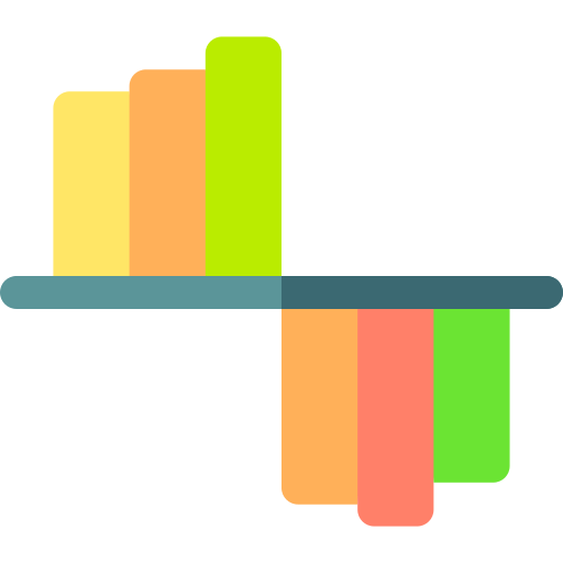 gráfico de barras Basic Rounded Flat Ícone