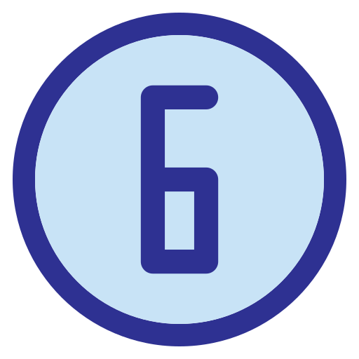 sześć Generic Blue ikona