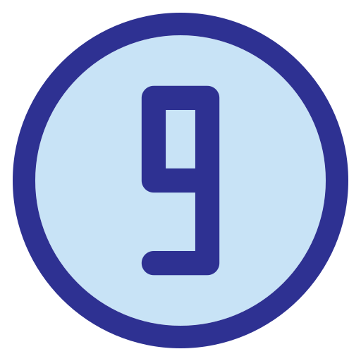 Девять Generic Blue иконка