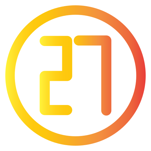 Twenty seven Generic Gradient icon