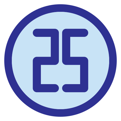 Двадцать пять Generic Blue иконка