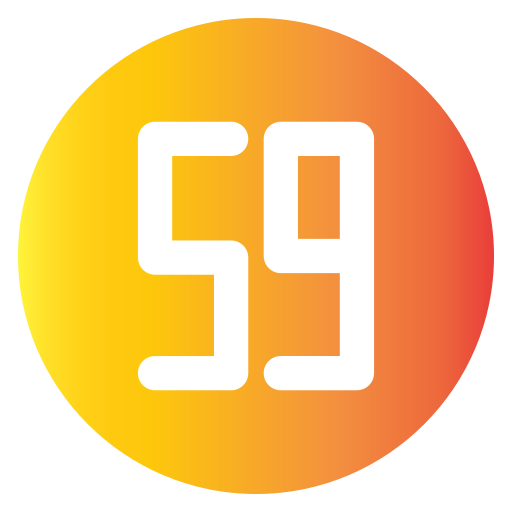 cincuenta y nueve Generic Flat Gradient icono