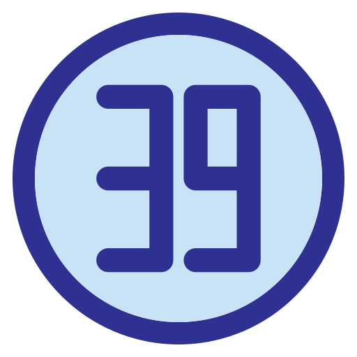 Thirty nine Generic Blue icon