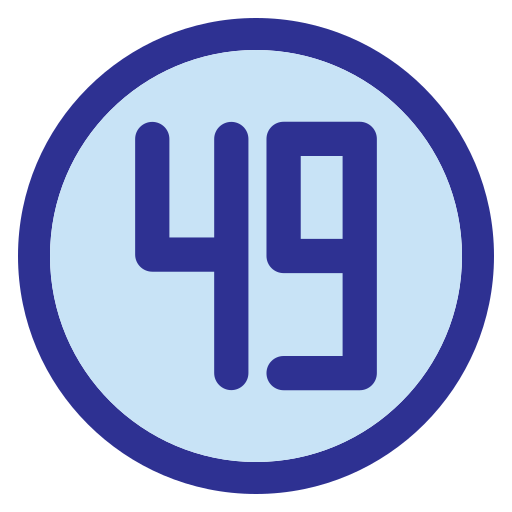 quarante-neuf Generic Blue Icône