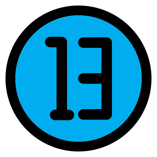 Thirteen Generic Outline Color icon