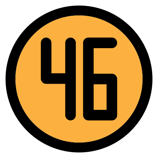 Forty six Generic Outline Color icon