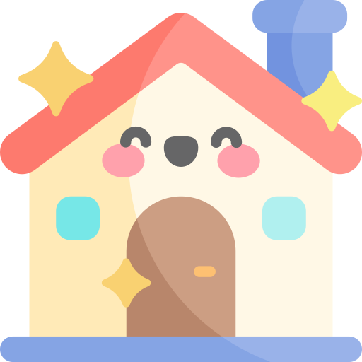 집 청소 Kawaii Flat icon