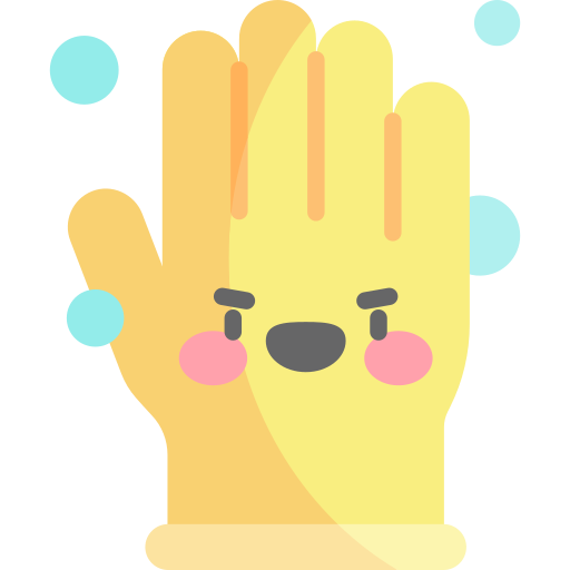 rękawice Kawaii Flat ikona