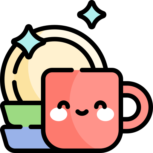 Dishes Kawaii Lineal color icon