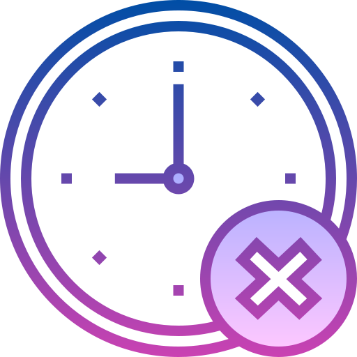 Clock Detailed bright Gradient icon